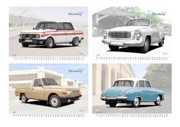 A2 Wandkalender 2024 mit Motiv von Wartburg